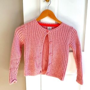 Girls Button-Down Pink Sweater - Mini Boden (6-7)